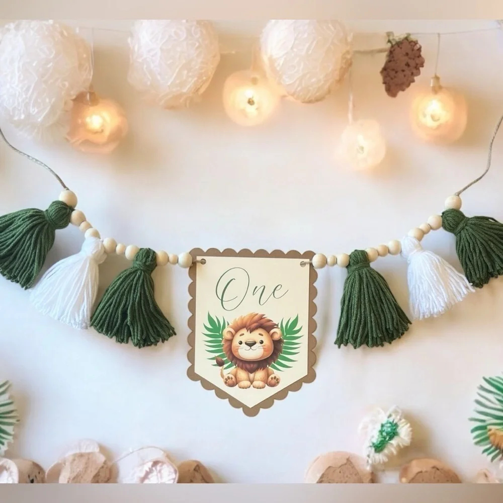 New - High Chair First Birthday Banner